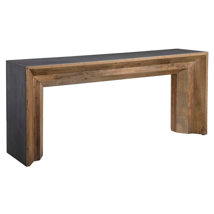 Vail Console Table Natural Reclaimed Elm Wood Accented-Furniture-Uttermost-Lighting Design Store