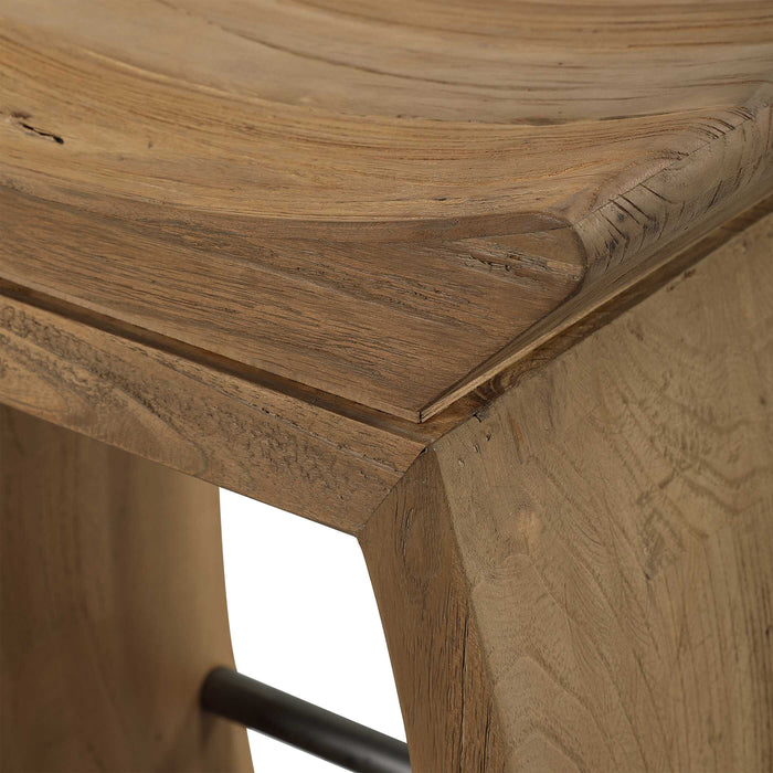 Connor Counter Stool Dark Steel-Furniture-Uttermost-Lighting Design Store