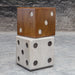 Roll Accent Table Distressed Ebony And White-Furniture-Uttermost-Lighting Design Store