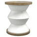 Spool Side Table Matte White-Furniture-Uttermost-Lighting Design Store
