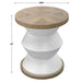 Spool Side Table Matte White-Furniture-Uttermost-Lighting Design Store