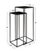Coreene Nesting Pedestal Tables, S/2 Aged Black Iron-Furniture-Uttermost-Lighting Design Store