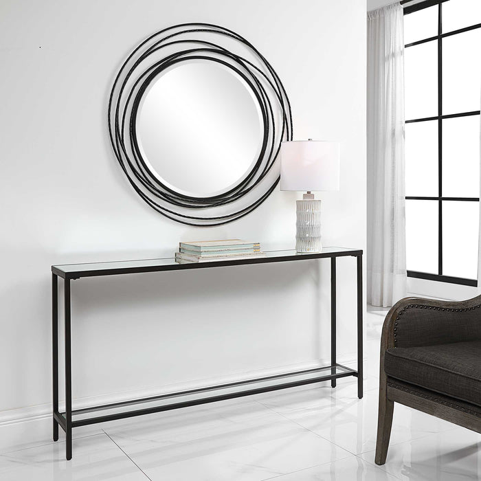 Hayley Console Table Matte Black-Furniture-Uttermost-Lighting Design Store
