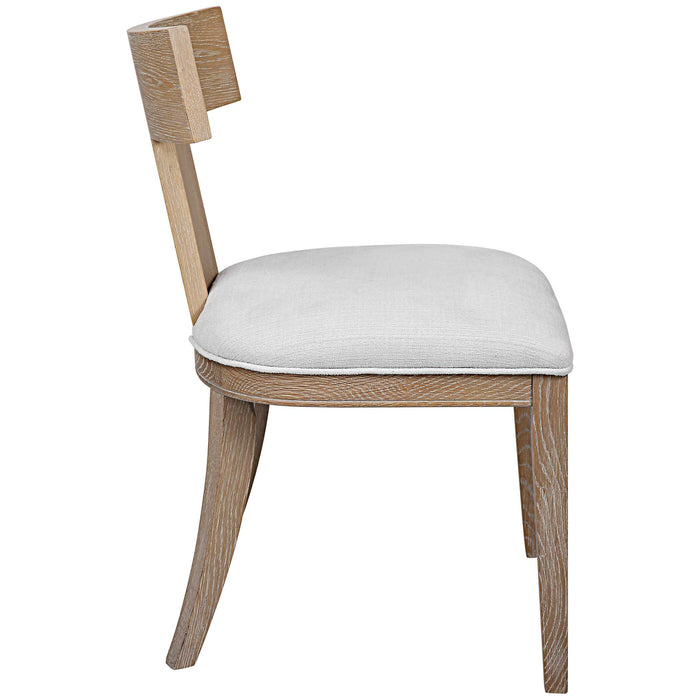 Idris Armless Chair Natural Oak-Furniture-Uttermost-Lighting Design Store
