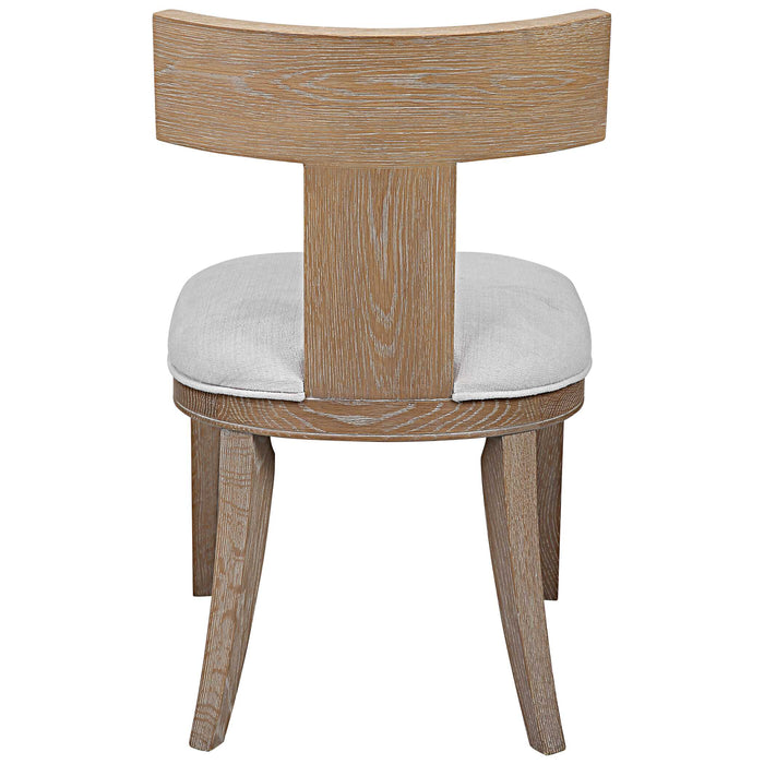 Idris Armless Chair Natural Oak-Furniture-Uttermost-Lighting Design Store