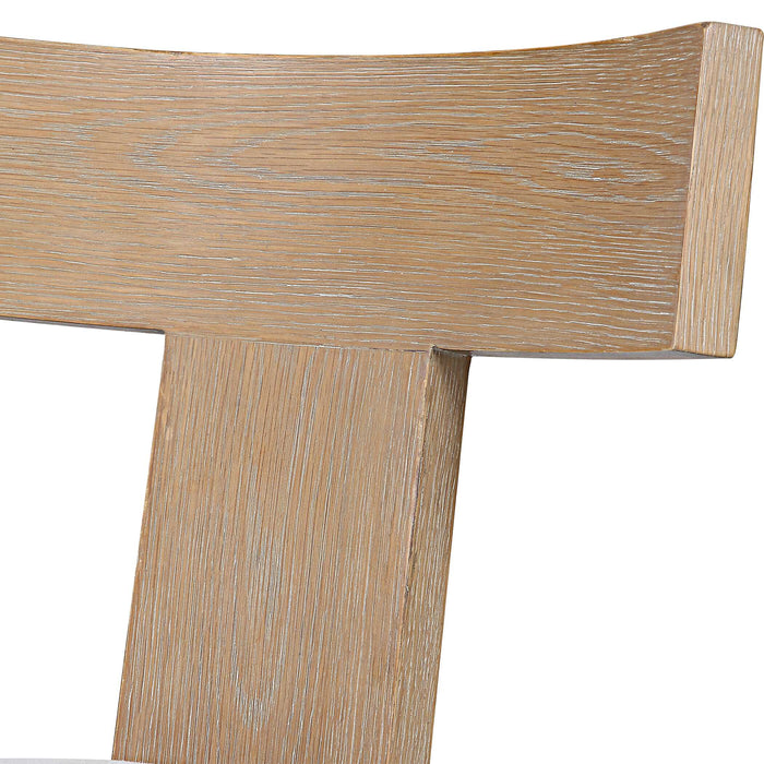 Idris Armless Chair Natural Oak-Furniture-Uttermost-Lighting Design Store