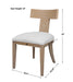 Idris Armless Chair Natural Oak-Furniture-Uttermost-Lighting Design Store