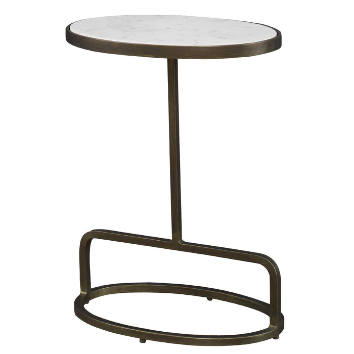 Jessenia Accent Table Antiqued Brushed Gold-Furniture-Uttermost-Lighting Design Store