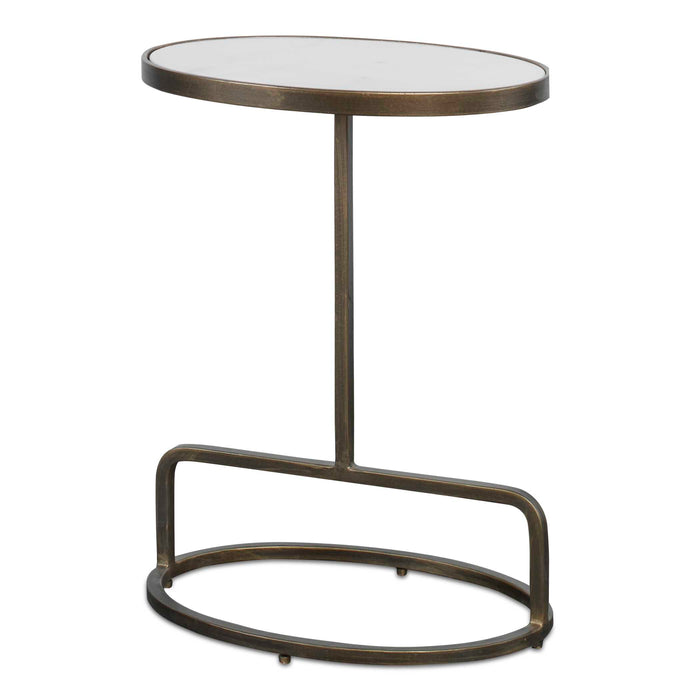 Jessenia Accent Table Antiqued Brushed Gold-Furniture-Uttermost-Lighting Design Store