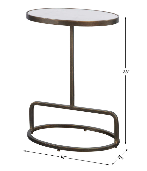 Jessenia Accent Table Antiqued Brushed Gold-Furniture-Uttermost-Lighting Design Store