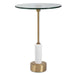 Portsmouth Accent Table Brushed Brass-Furniture-Uttermost-Lighting Design Store