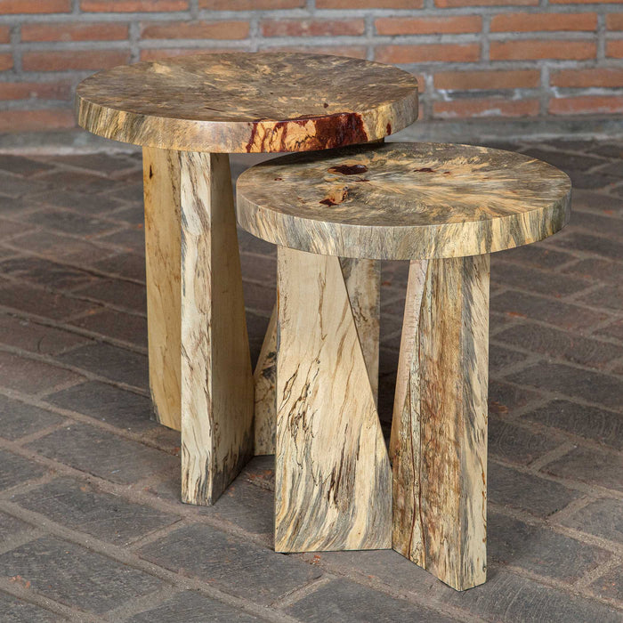 Nadette Nesting Tables, S/2 Natural-Furniture-Uttermost-Lighting Design Store