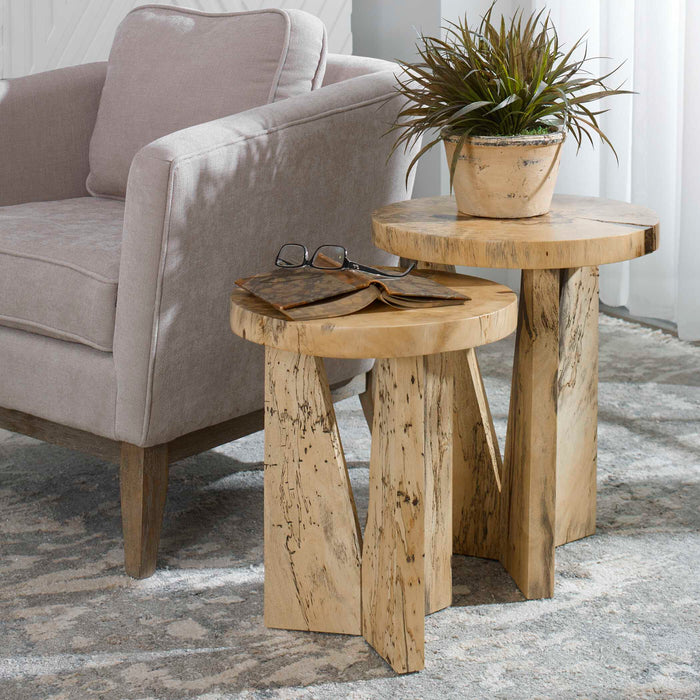 Nadette Nesting Tables, S/2 Natural-Furniture-Uttermost-Lighting Design Store