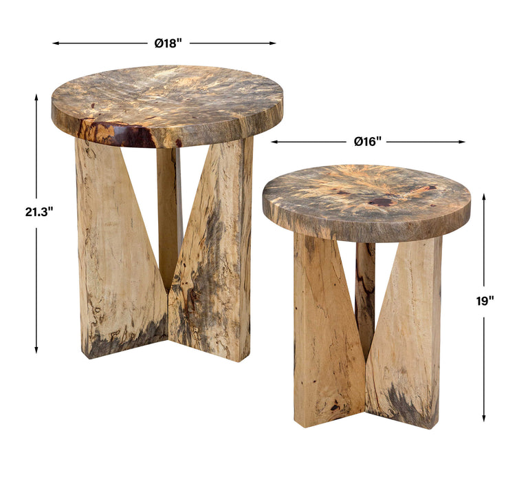 Nadette Nesting Tables, S/2 Natural-Furniture-Uttermost-Lighting Design Store