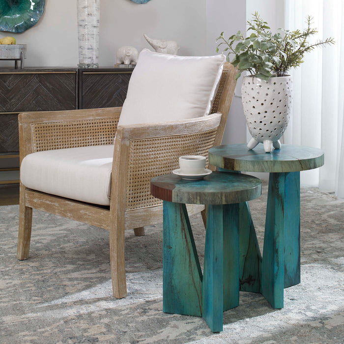 Nadette Nesting Tables, S/2 Blue-green-Furniture-Uttermost-Lighting Design Store