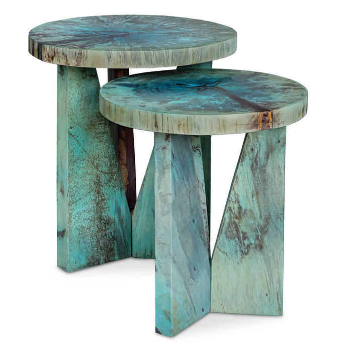 Nadette Nesting Tables, S/2 Blue-green-Furniture-Uttermost-Lighting Design Store