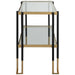 Kentmore Side Table Matte Black And Brushed Gold-Furniture-Uttermost-Lighting Design Store