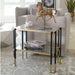 Kentmore Side Table Matte Black And Brushed Gold-Furniture-Uttermost-Lighting Design Store