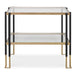 Kentmore Side Table Matte Black And Brushed Gold-Furniture-Uttermost-Lighting Design Store