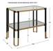Kentmore Side Table Matte Black And Brushed Gold-Furniture-Uttermost-Lighting Design Store