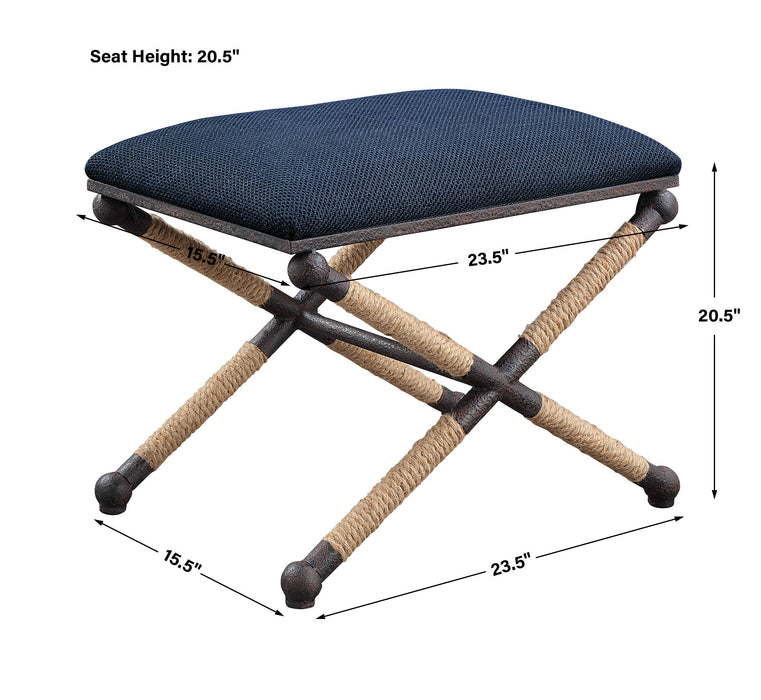 Firth Bench Rustic Iron-Furniture-Uttermost-Lighting Design Store