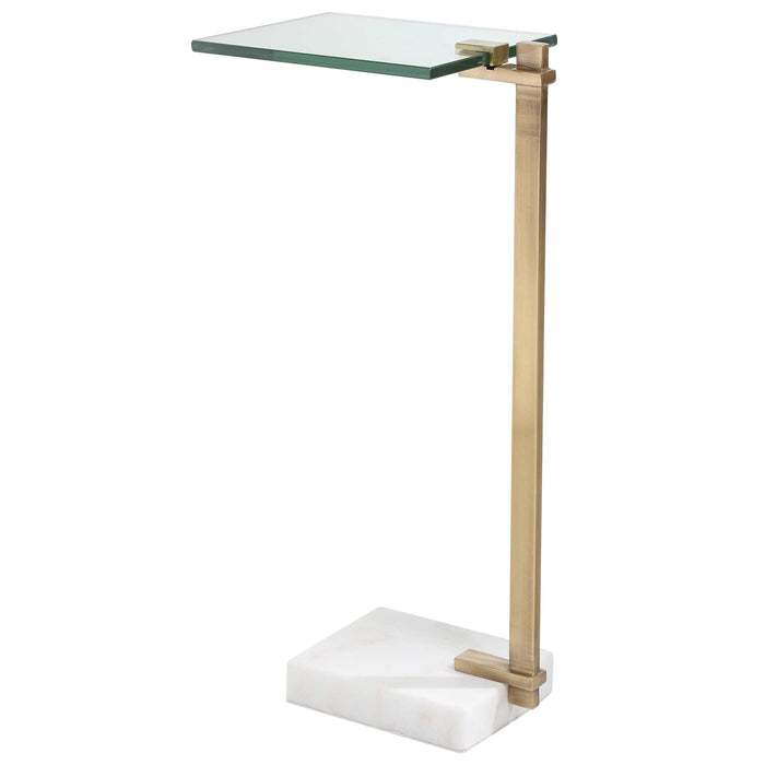 Butler Accent Table Brushed Brass-Furniture-Uttermost-Lighting Design Store