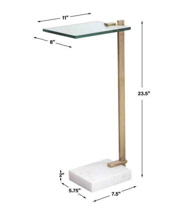 Butler Accent Table Brushed Brass-Furniture-Uttermost-Lighting Design Store