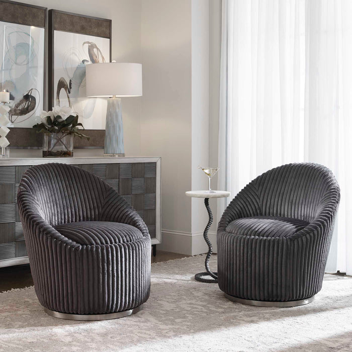 Crue Chair Gunmetal-Furniture-Uttermost-Lighting Design Store