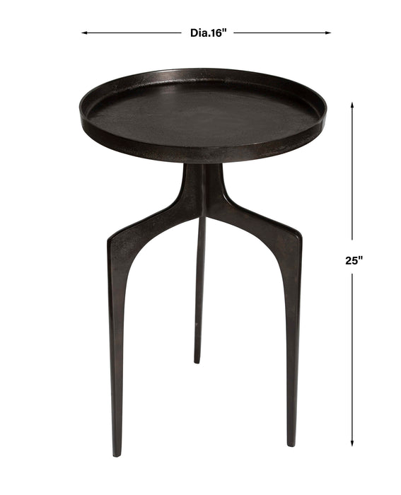 Kenna Accent Table Antique Bronze-Furniture-Uttermost-Lighting Design Store