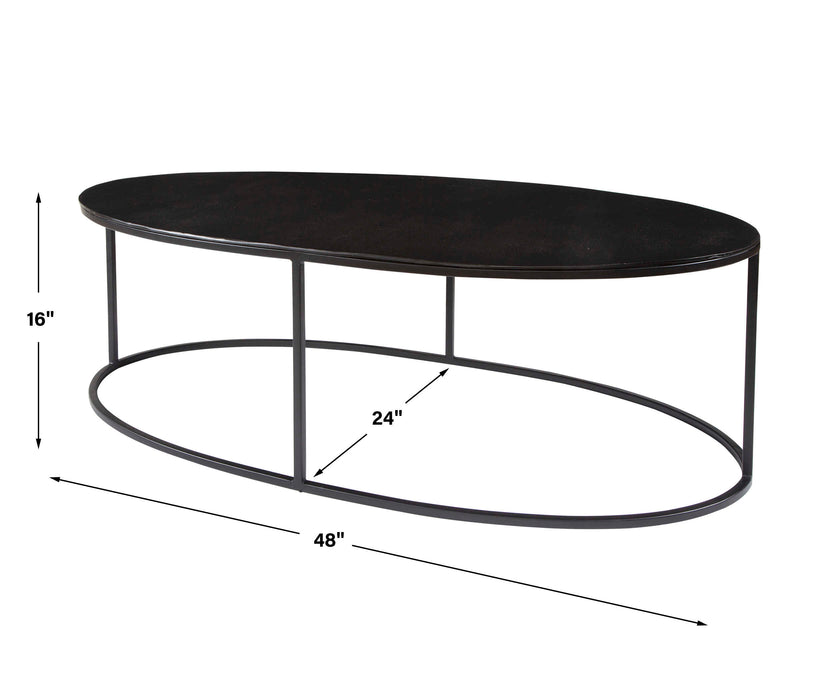 Coreene Coffee Table Aged Black-Furniture-Uttermost-Lighting Design Store