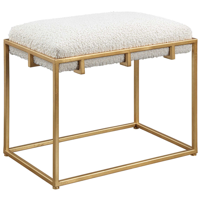 Paradox Bench Gold Leafed Iron-Furniture-Uttermost-Lighting Design Store