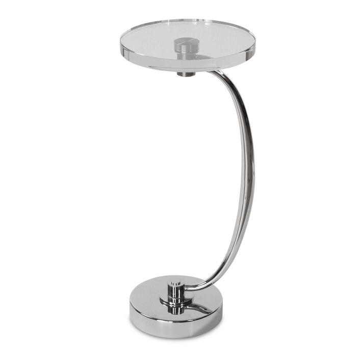 Waveney Drink Table Polished Nickel-Furniture-Uttermost-Lighting Design Store
