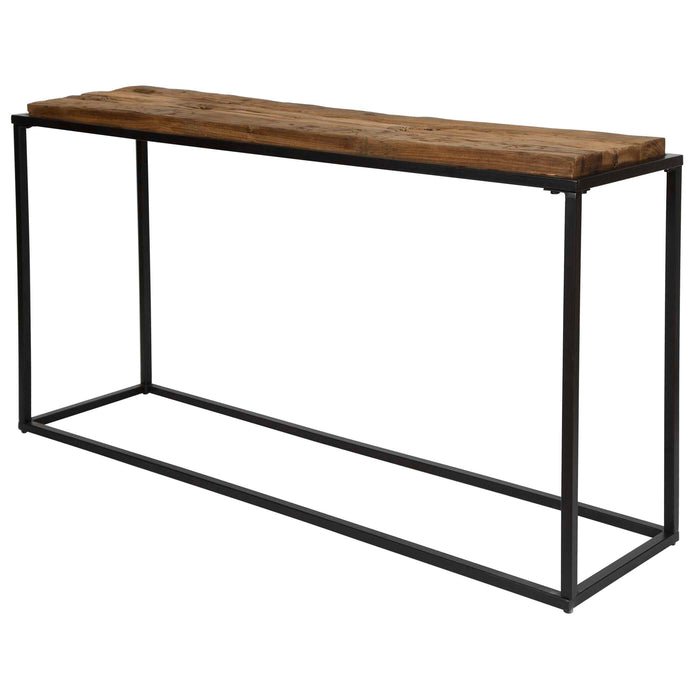 Holston Console Table Satin Black-Furniture-Uttermost-Lighting Design Store