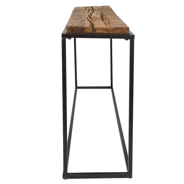 Holston Console Table Satin Black-Furniture-Uttermost-Lighting Design Store