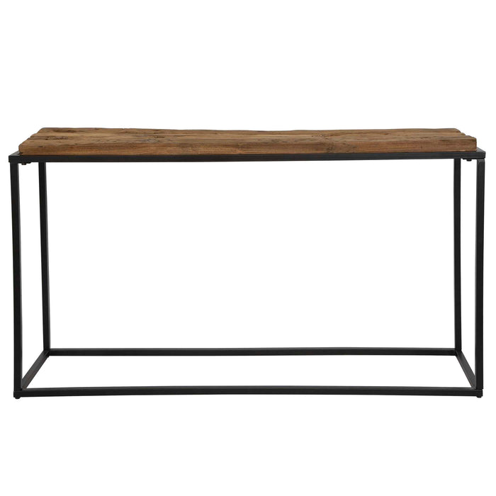 Holston Console Table Satin Black-Furniture-Uttermost-Lighting Design Store