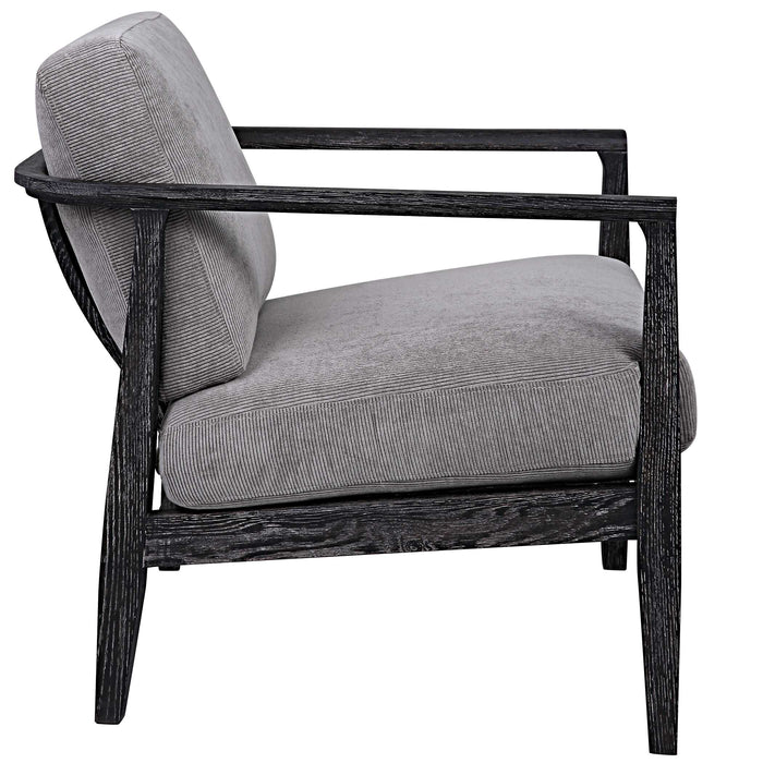 Brunei Accent Chair Dark Ebony-Furniture-Uttermost-Lighting Design Store