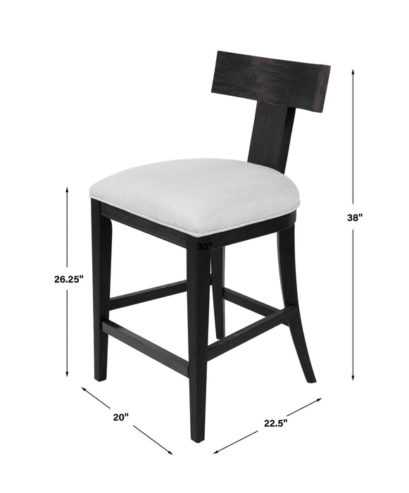 Idris Counter Stool Rubber Wood-Furniture-Uttermost-Lighting Design Store