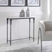 Bourges Console Table Satin Black-Furniture-Uttermost-Lighting Design Store