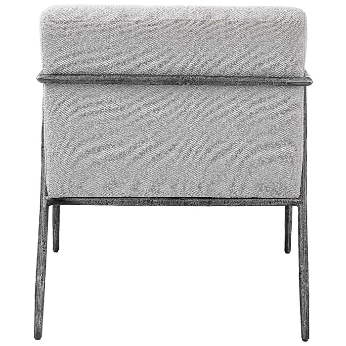 Brisbane Accent Chair Natural Distressed Charcoal-Furniture-Uttermost-Lighting Design Store