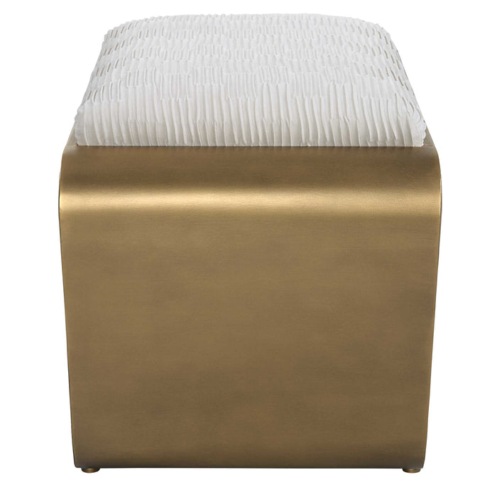 Hoop Bench Antique Gold-Furniture-Uttermost-Lighting Design Store