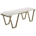 Farrah Bench Antique Gold Leaf-Furniture-Uttermost-Lighting Design Store