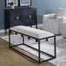 Paradox Bench Matte Black-Furniture-Uttermost-Lighting Design Store