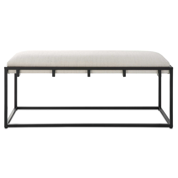 Paradox Bench Matte Black-Furniture-Uttermost-Lighting Design Store