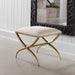 Crossing Bench Gold Leaf-Furniture-Uttermost-Lighting Design Store
