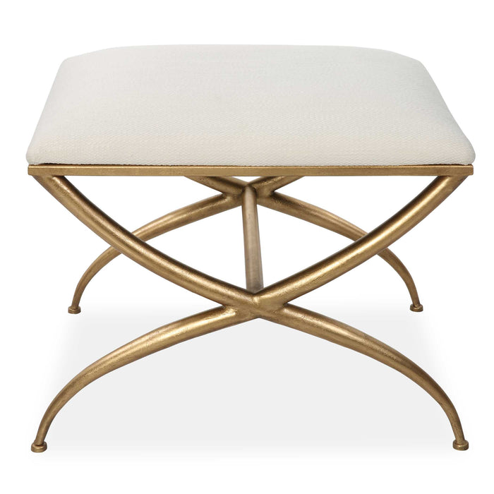 Crossing Bench Gold Leaf-Furniture-Uttermost-Lighting Design Store