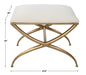 Crossing Bench Gold Leaf-Furniture-Uttermost-Lighting Design Store