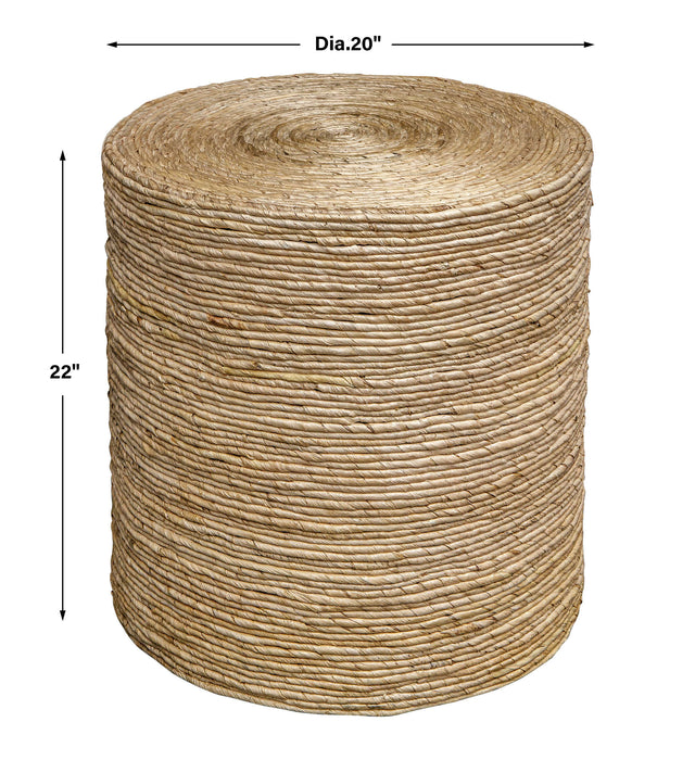Rora Accent Table Natural Woven Banana-Furniture-Uttermost-Lighting Design Store