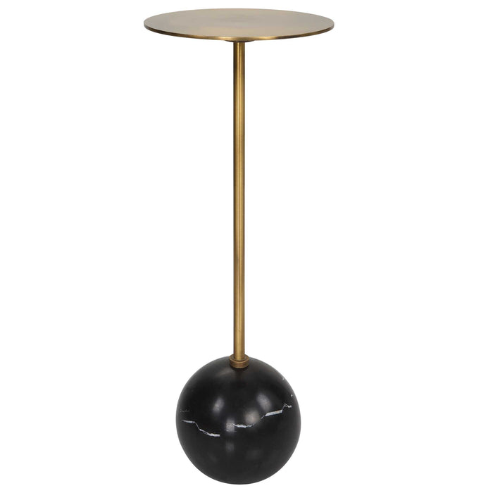 Gimlet Drink Table Brushed Brass-Furniture-Uttermost-Lighting Design Store