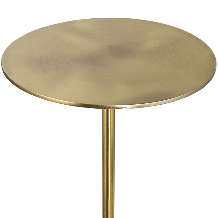 Gimlet Drink Table Brushed Brass-Furniture-Uttermost-Lighting Design Store