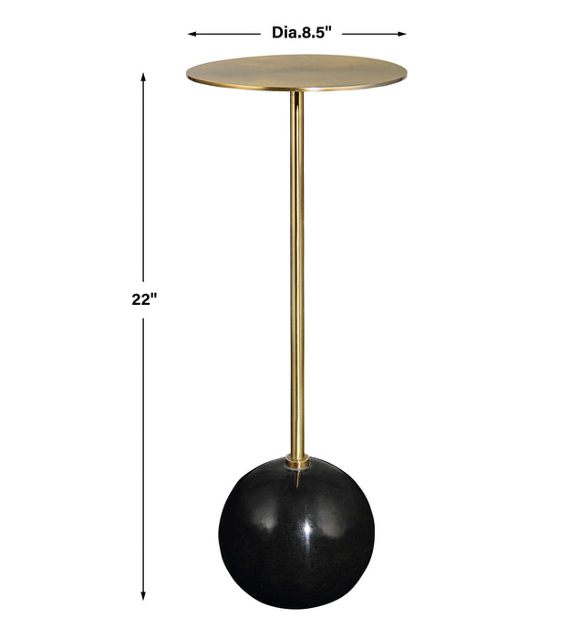 Gimlet Drink Table Brushed Brass-Furniture-Uttermost-Lighting Design Store